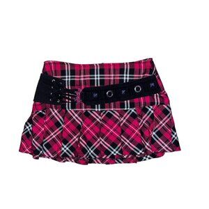 Tripp nyc pink plaid skirt